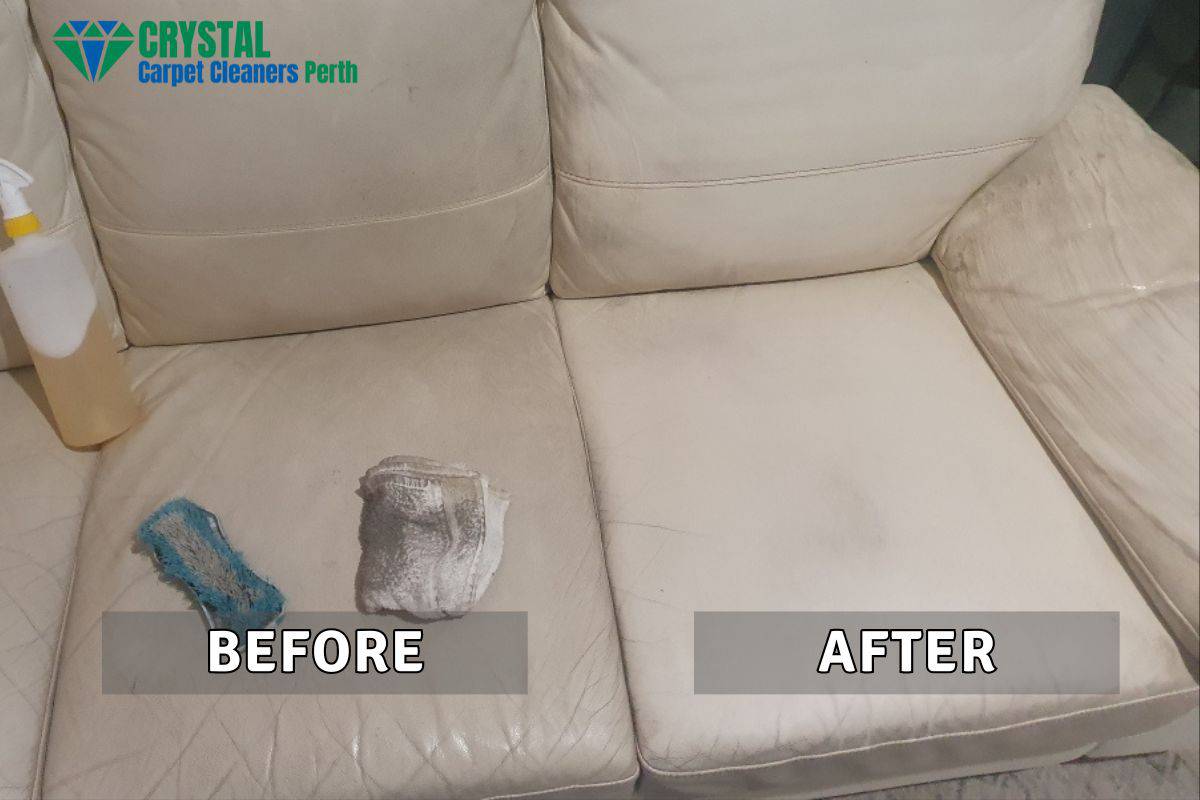 Leather Cleaning Baldivis Perth - Before and After