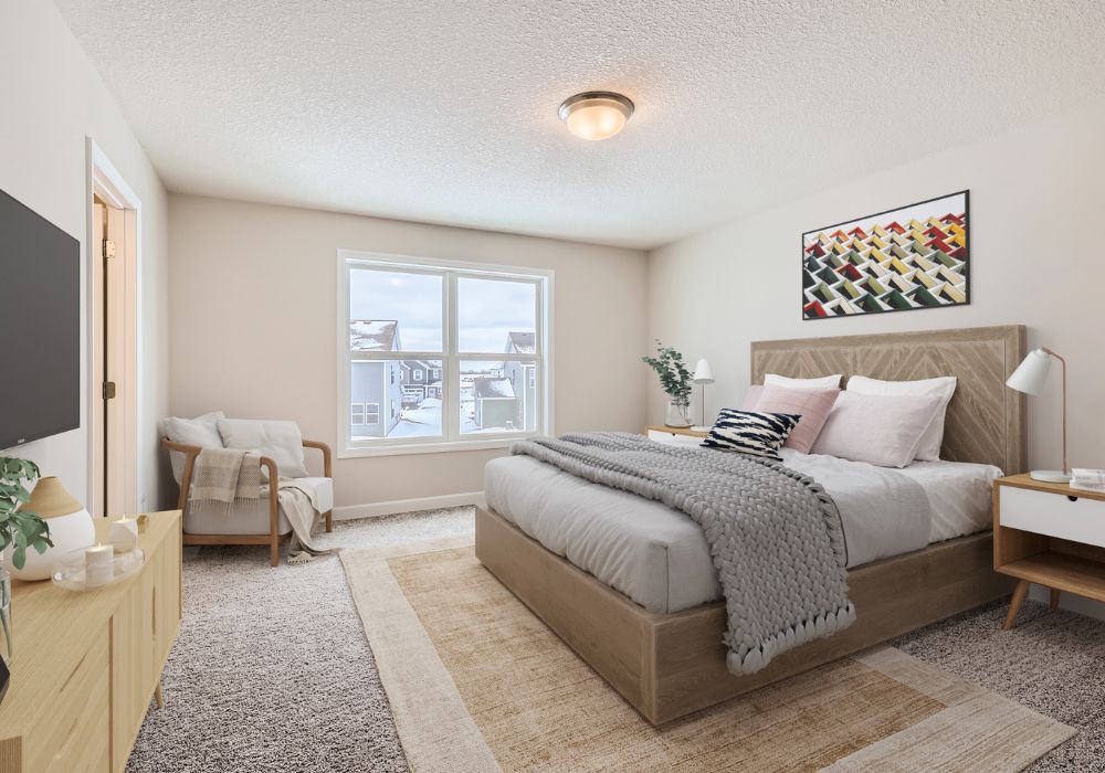 Residential Carpet Cleaning in Bibra Lake bedroom with freshly cleaned carpet flooring