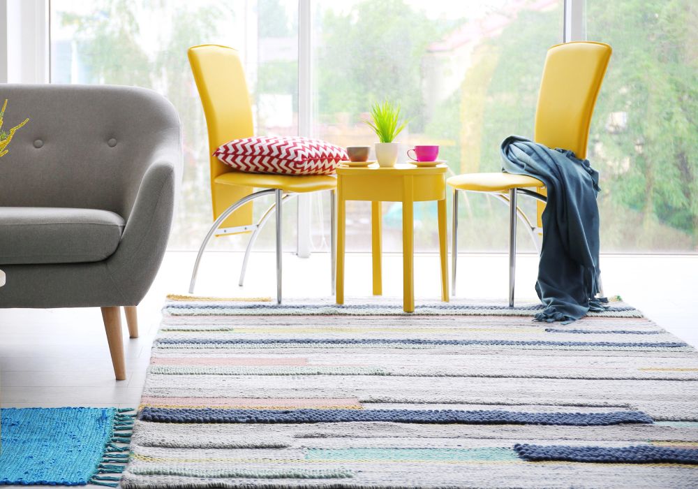 Coffee corner featuring freshly cleaned carpet after Professional Carpet Cleaning for Treeby Homes.