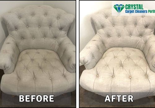 Before and After photo of Upholstery Cleaning in North Perth